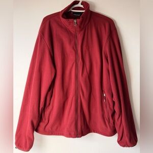 Marmot Red Full -Zip Fleece Jacket Mens size XL Outdoor Warm